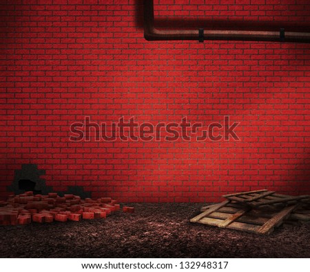 Red Brick Backyard Background