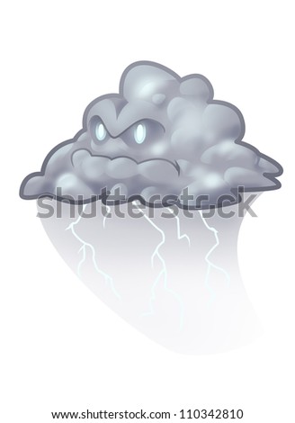 Cartoon Storm Cloud Stock Photo 110342810 : Shutterstock