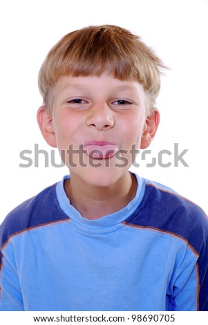 Smiling Boy Sticks His Tongue Out Stock Photo 98690705 : Shutterstock