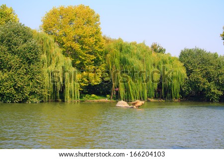 Landscape of West lake park. Hangzhou. China.