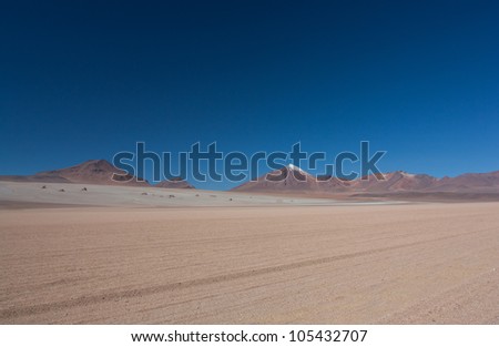 Salvador Dali desert in the Eduardo Avaroa Andean Fauna National Reserve in Bolivia
