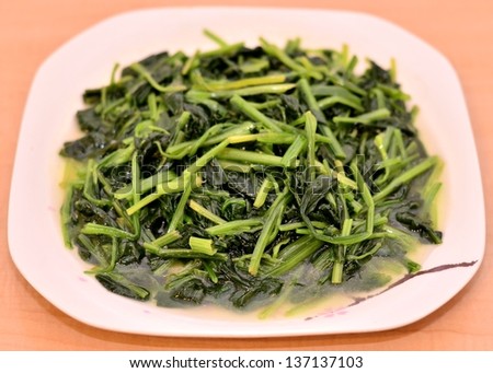 Delicious green vegetable dish