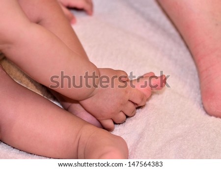 Baby massage little foot
