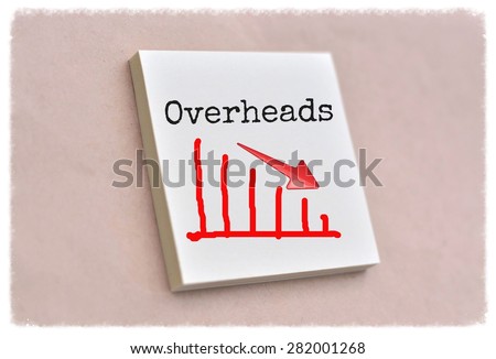 Text overheads on the graph goes down on the short note texture background