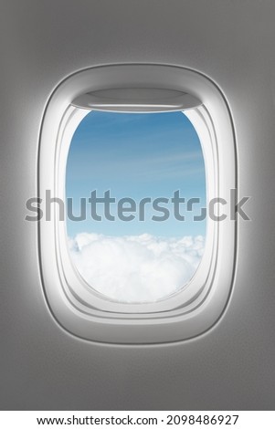 Similar – Image, Stock Photo Aerial view from inside the cockpit of a small plane