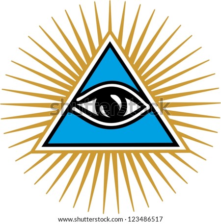 Eye Of Providence - Pyramid - Vector Image Isolated On White Background ...