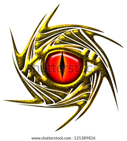 Red Dragoneye / Dragon Eye / Symbol Protection Stock Photo 125389826 ...