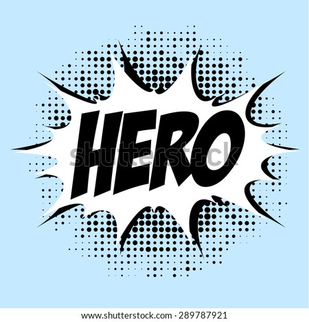 Hero, comic book style, dots