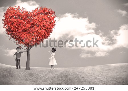 Children under a tree Heart