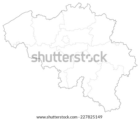 A Simple Map Of Belgium Stock Vector Illustration 227825149 : Shutterstock