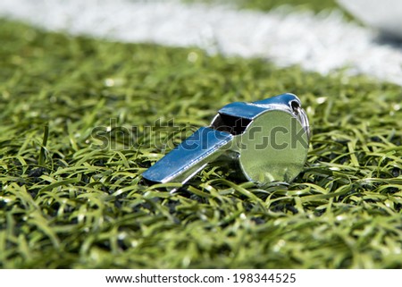 Whistle on a soccer field