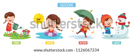 Vector Illustration Of Seasons