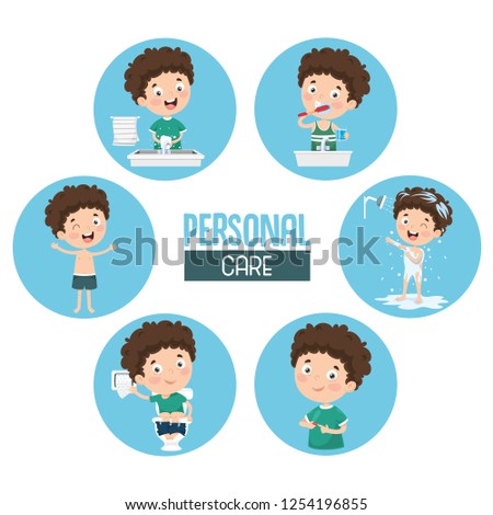 Vector Illustration Of Personal Care Stock foto © 