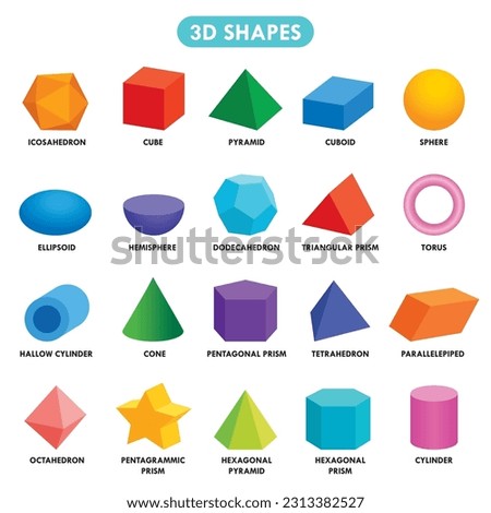 Set Of 3d Geometric Shapes