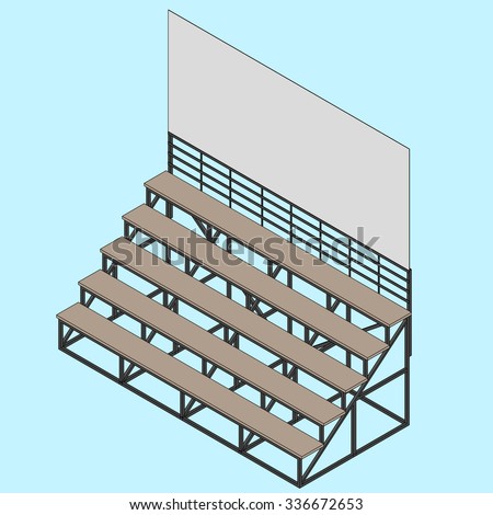 Bleacher illustration vector