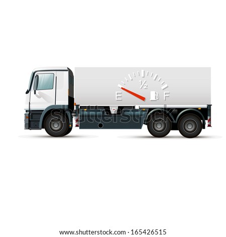 lorry or truck. fuel concept