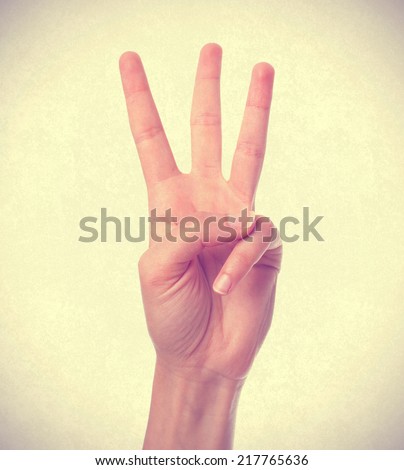 hand three number