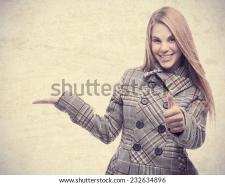 young cool woman all right and showing gesture