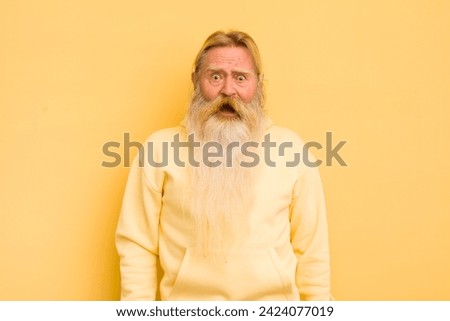 Similar – Image, Stock Photo Old man with long grey hair