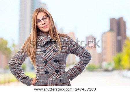 young cool woman proud student