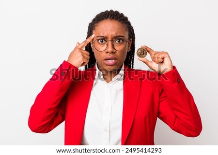 Similar – Image, Stock Photo Woman with braids in studio looking at camera