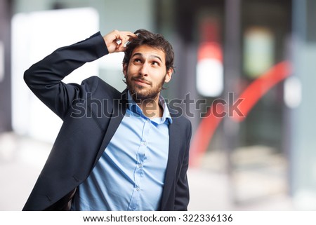 confused businessman thinking