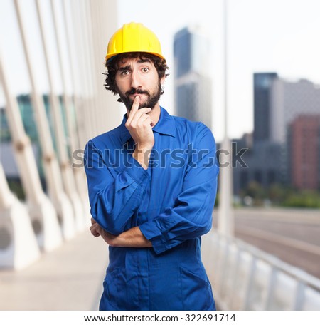 worried worker man thinking