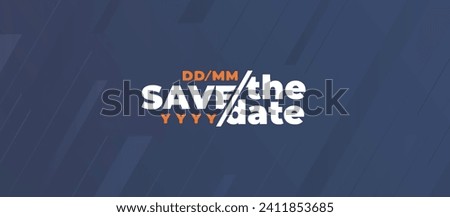 Save the date banner. Can be used for business, marketing and advertising. logo graphic design of event summit made for Technology and upcoming events. Vector EPS 10