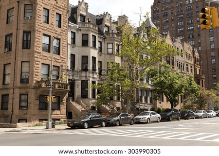 NEW YORK - CIRCA AUGUST 2015: Townhouse old houses in Manhattan