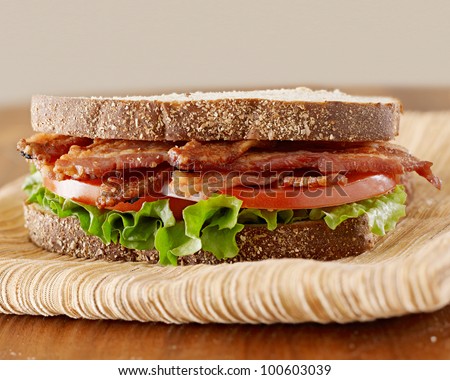 bacon lettuce and tomato sandwich.
