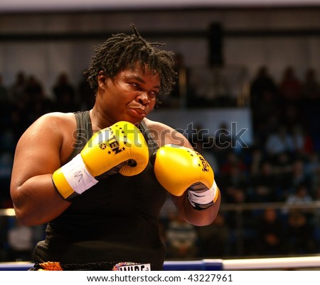 YEKATERINBURG - DECEMBER 19: Boxer Pamela London (Guyana) on Heavyweight WIBF World Championship December 19, 2009 in Yekaterinburg, Russia