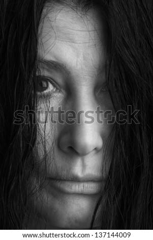 Emotion expression-woman face