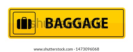 airport sign baggage, vector illustration 