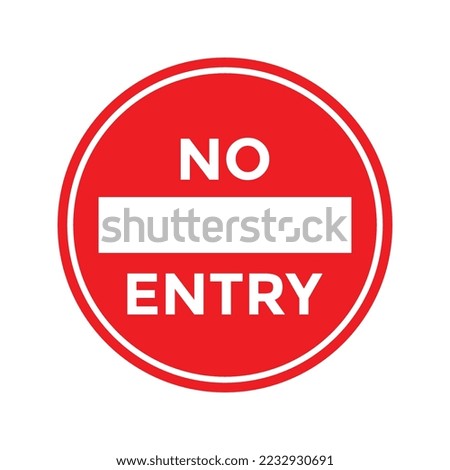 no entry sign, vector illustration 