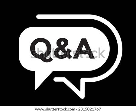 q and a, questions and answers, speech bubble, speedh baloon, vector illustration 