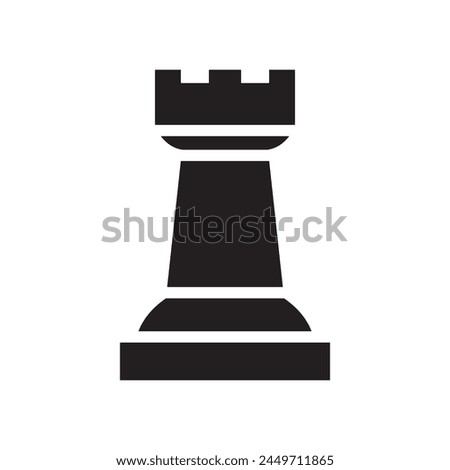 rook icon, chess piece rook, vector illustration 