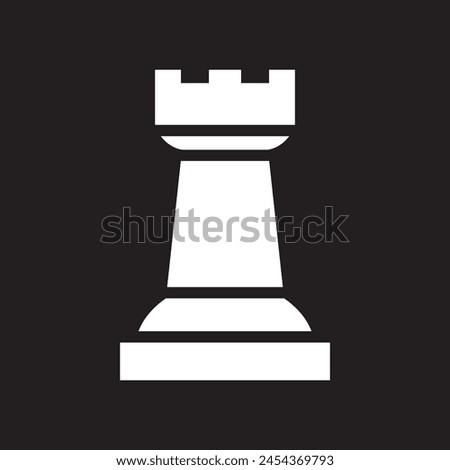 rook icon, chess piece rook, vector illustration 