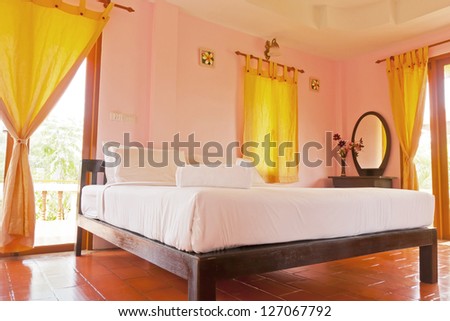 Bedroom on holiday at resort