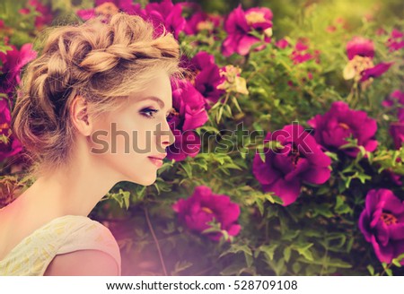 Similar – Image, Stock Photo young woman with disheveled hair