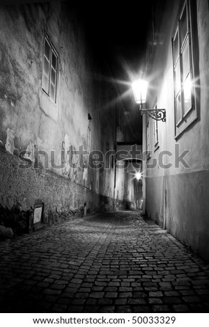 Similar – Image, Stock Photo Dark lane Alley Narrow