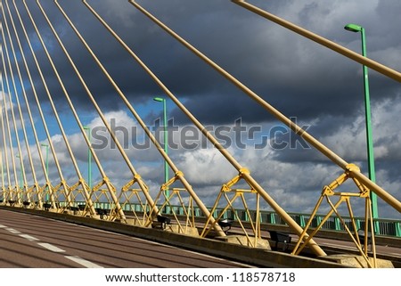 Bridge details, lines, architecture, high bridge fragment, technologies