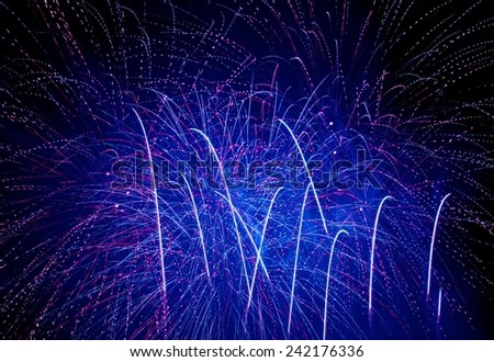 Fireworks, blue fireworks, A Spark of black background - Computational graphic, Fireworks light up the sky with dazzling display