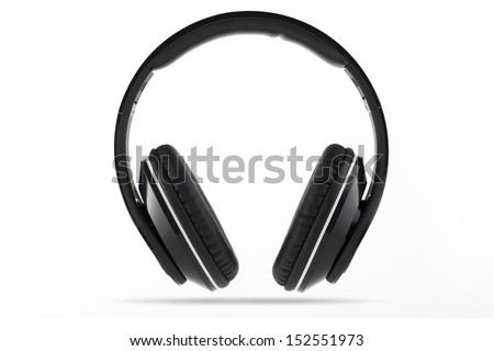 Black headphone with white trim