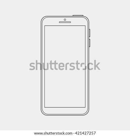 Vector smatrphone business illustration in thin style