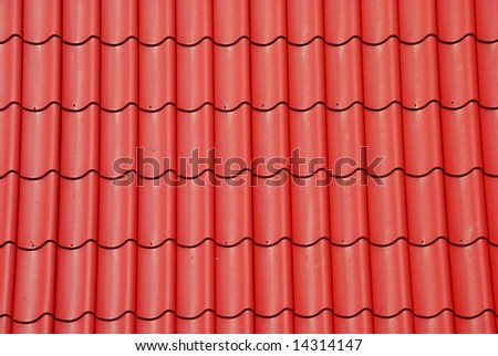 Red tile on the roof as a background