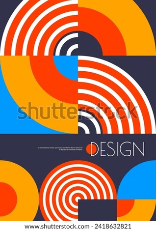 Modern business poster with abstract geometric pattern. Vector cover template merging bright colors, dynamic elements with sleek shapes. Visual minimal design, conveying innovation and professionalism