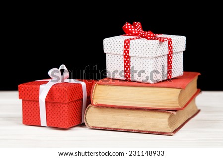 Books and gift boxes