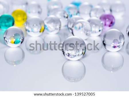 transparent bubble reflections