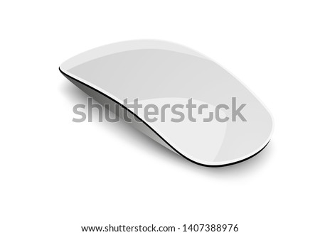 Modern computer mouse isolated on white background. Vector illustration. 