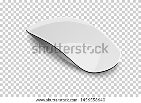 Modern computer mouse isolated on transparent background. Vector illustration. 